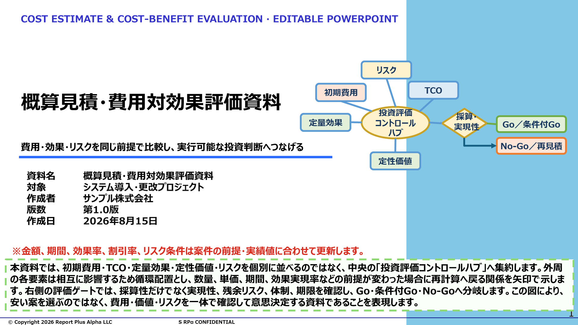 12 概算見積・費用対効果評価資料