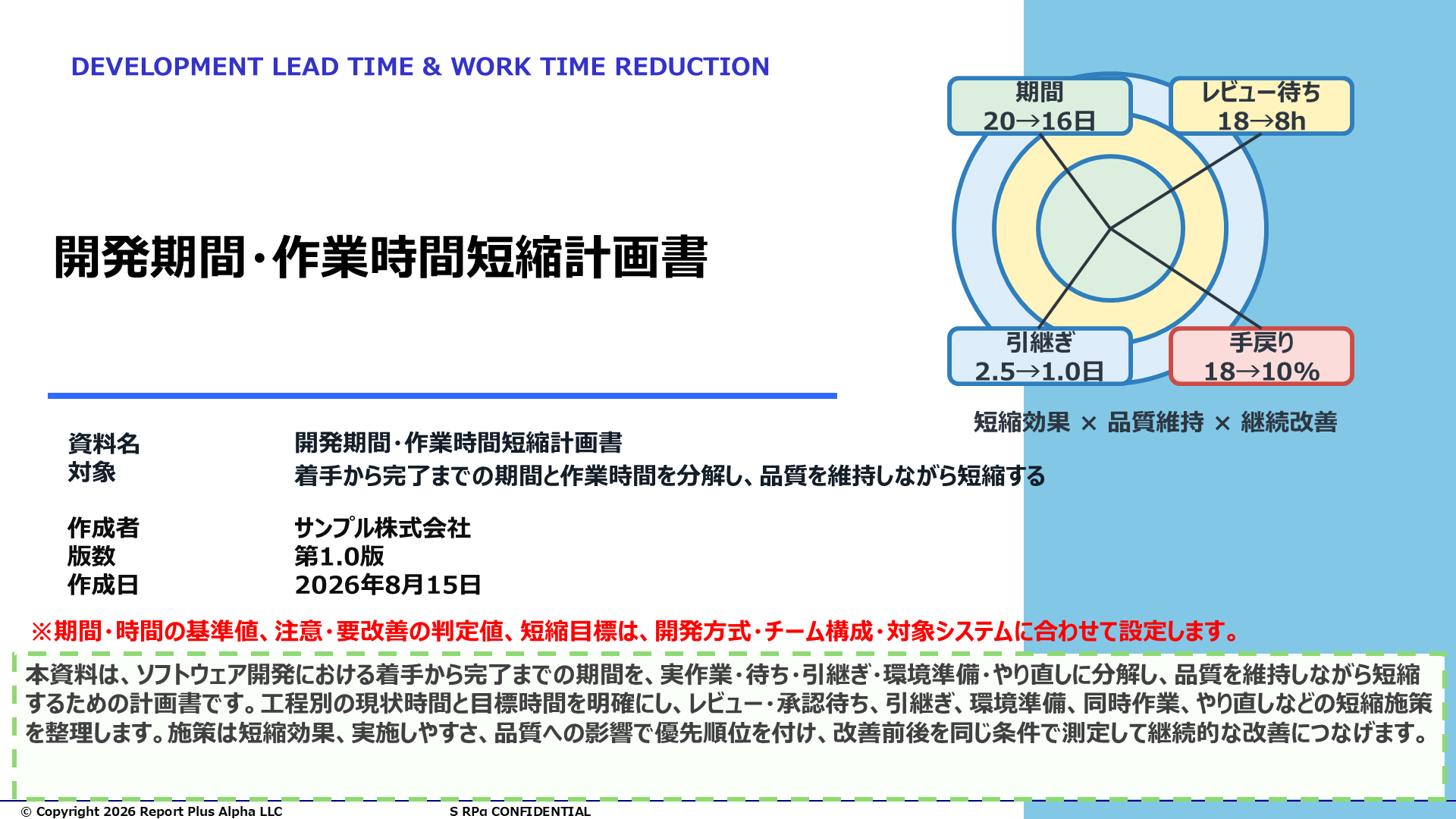 03 開発期間・作業時間短縮計画書