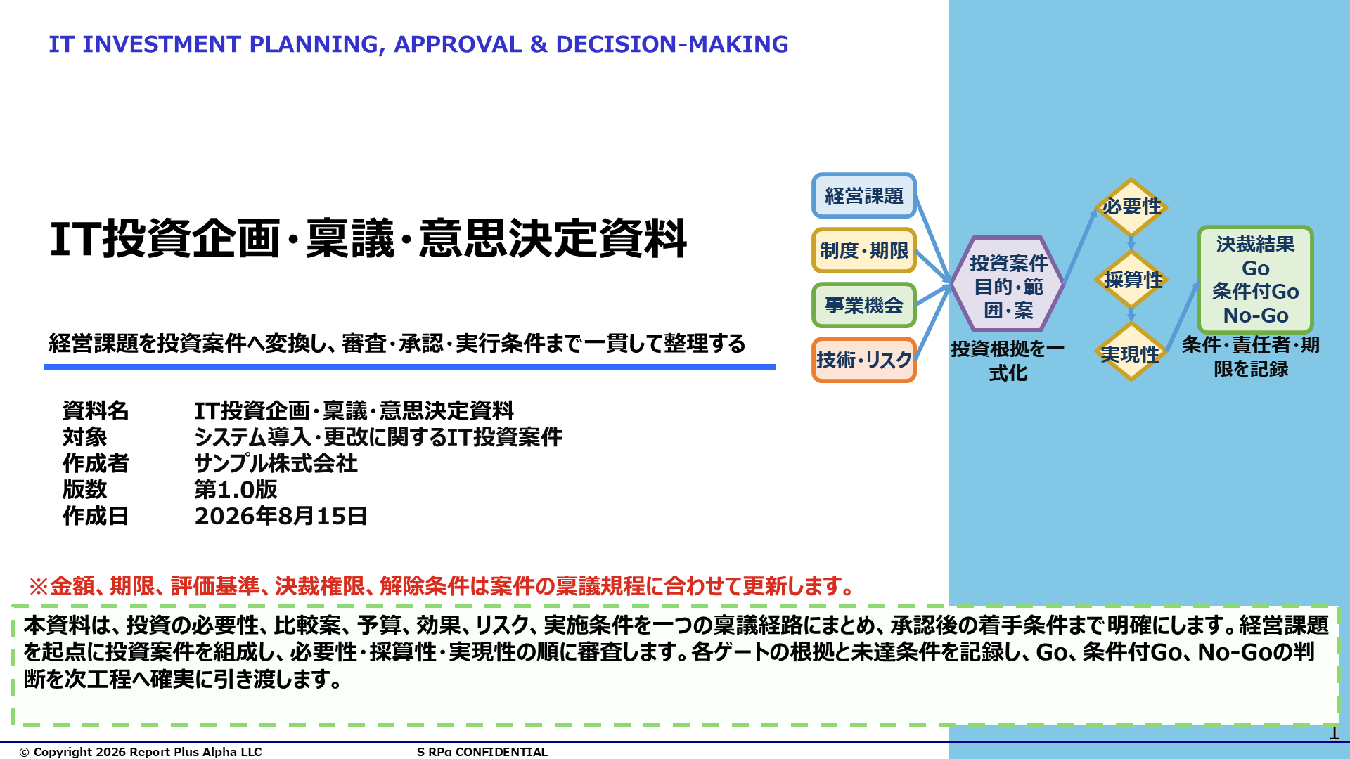 13 IT投資企画・稟議・意思決定資料