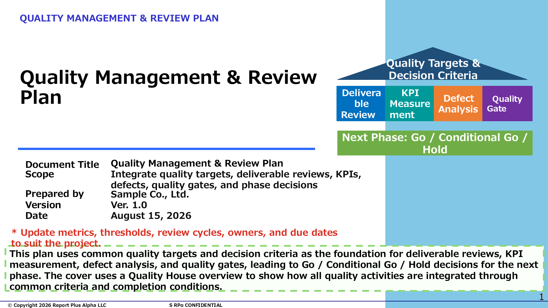 08 Quality Management & Review Plan
